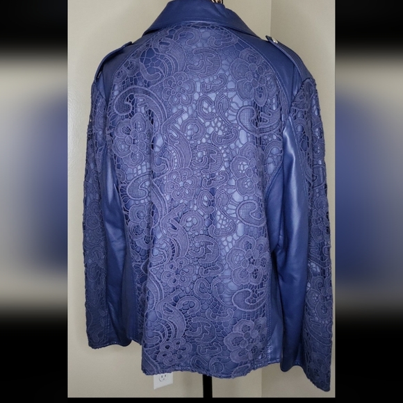 Kate and Mallory Mixed Media Moto Jacket - Picture 2 of 4